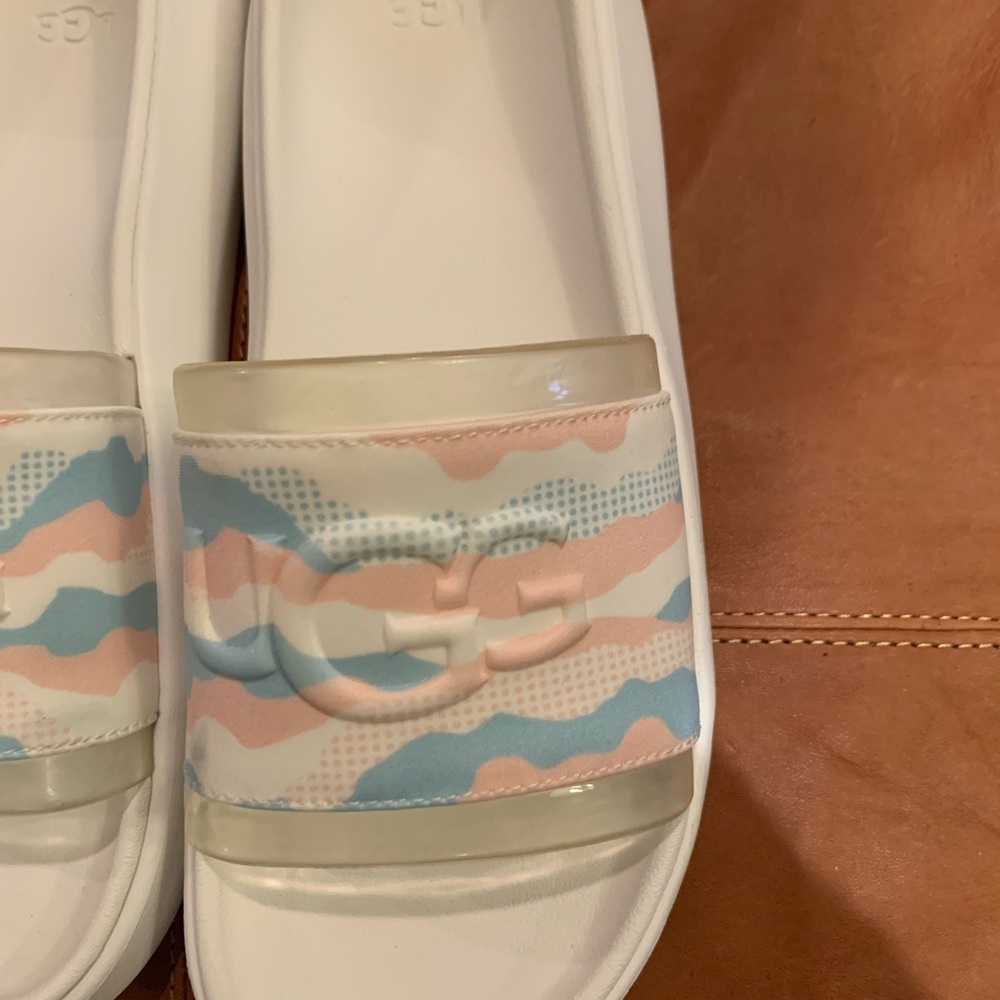 UGG Women Cali Collage Slide W/ rainbow color way - Picture 2 of 8